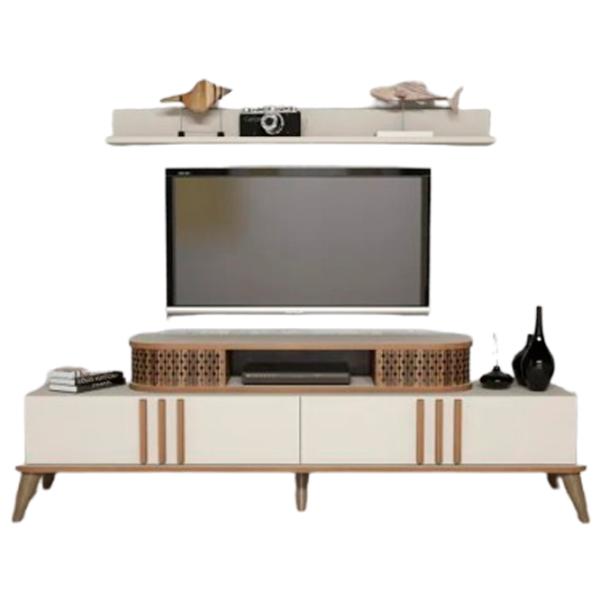 Комплекты ТВ-зона Trendy Eylul 51.6 см x 39 см x 168 см / Кремовый photo 1