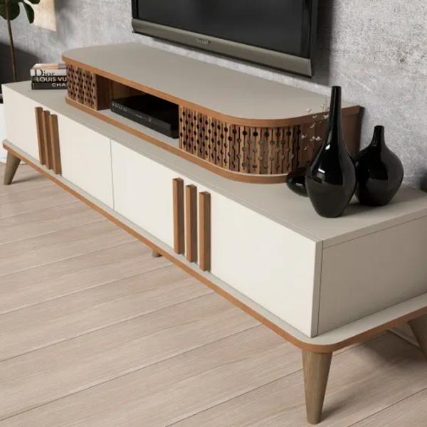 Комплекты ТВ-зона Trendy Eylul 51.6 см x 39 см x 168 см / Кремовый photo 5