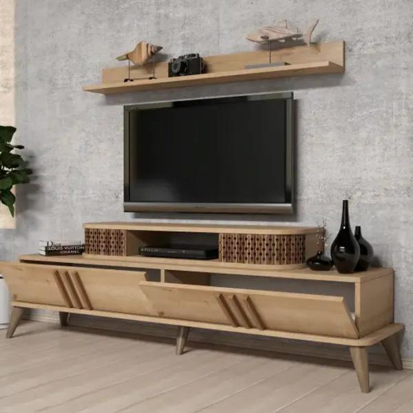 Комплекты ТВ-зона Trendy Eylul 51.6 см x 39 см x 168 см / Дуб Сонома photo 3