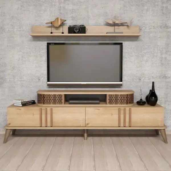 Комплекты ТВ-зона Trendy Eylul 51.6 см x 39 см x 168 см / Дуб Сонома photo 4