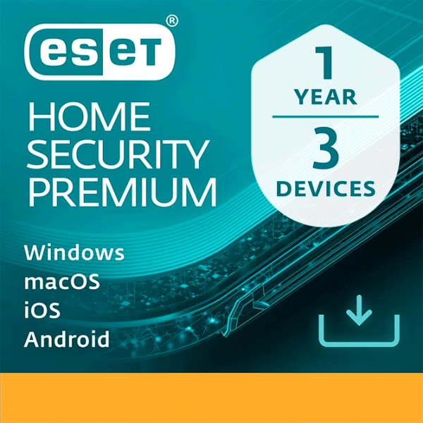 Antivirus ESET Home Security Premium For 1 year for 3 dev X86/X64 3 / Card photo 1