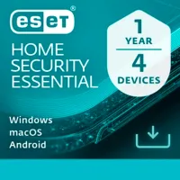 Antivirus ESET Home Security ESSENTIAL 1 year for 4 dev X86/X64 4 / Card