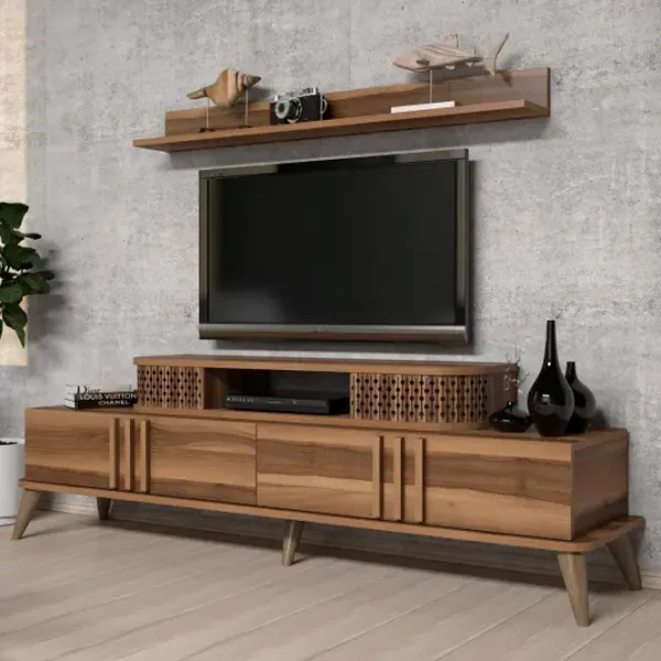 Seturi zona TV Trendy Eylul 51.6 cm x 39 cm x 168 cm / Brown photo 2