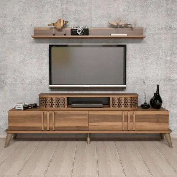 Seturi zona TV Trendy Eylul 51.6 cm x 39 cm x 168 cm / Brown photo 4