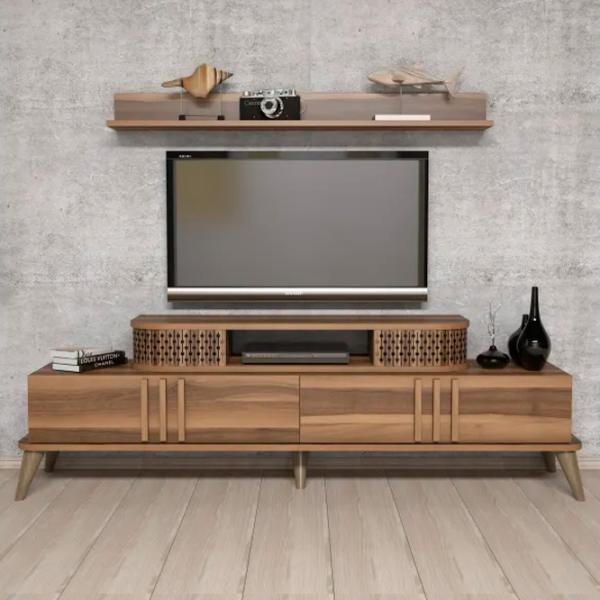 Seturi zona TV Trendy Eylul 51.6 cm x 39 cm x 168 cm / Brown photo 4