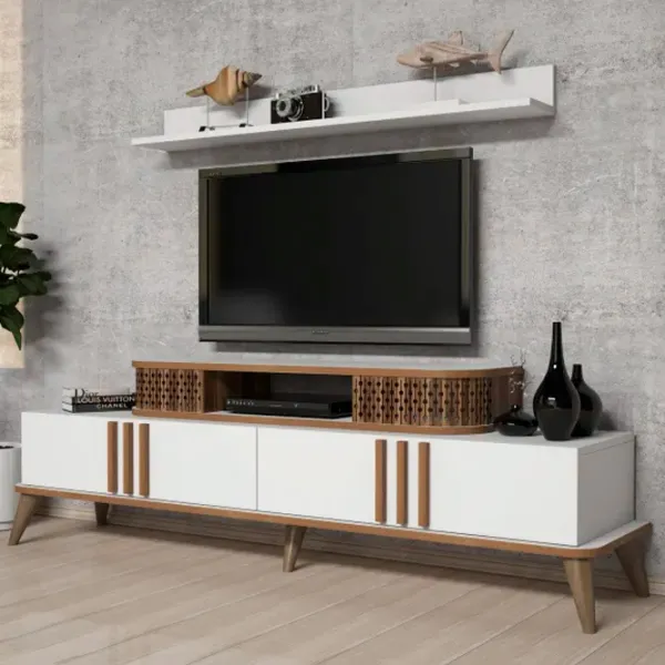 Seturi zona TV Trendy Eylul 51.6 cm x 39 cm x 168 cm / White photo 2