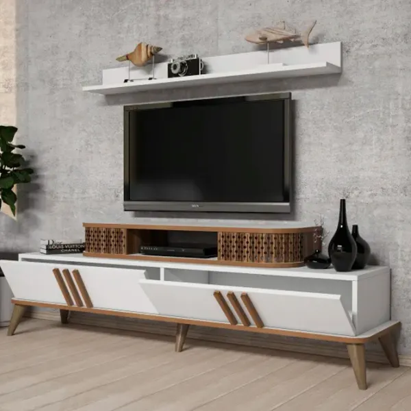 Seturi zona TV Trendy Eylul 51.6 cm x 39 cm x 168 cm / White photo 3