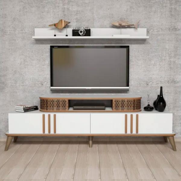 Seturi zona TV Trendy Eylul 51.6 cm x 39 cm x 168 cm / White photo 4