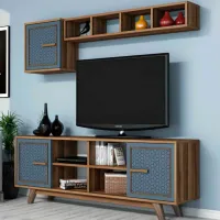 Seturi zona TV Trendy Ayla 56.2 cm x 35 cm x 160 cm / Brown photo 4