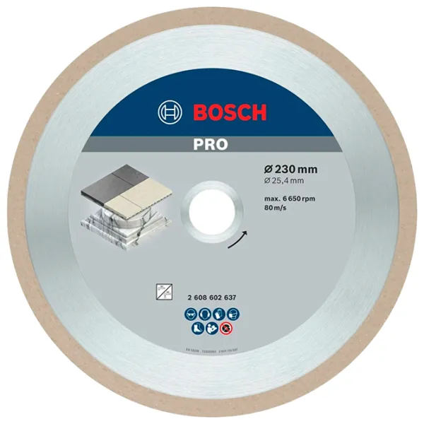 Диск алмазный сплошной Bosch 2608602637  photo 1