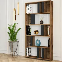 Etajeră Trendy Lima 180 x 90 x 20 cm / PAL / Walnut photo 2