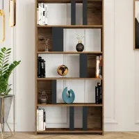 Etajeră Trendy Lima 180 x 90 x 20 cm / PAL / Walnut photo 3