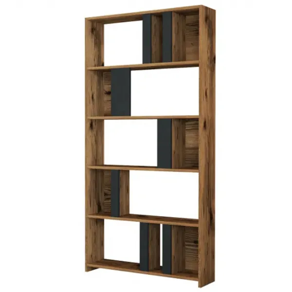 Etajeră Trendy Lima 180 x 90 x 20 cm / PAL / Walnut photo 1