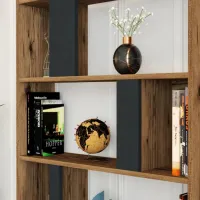 Etajeră Trendy Lima 180 x 90 x 20 cm / PAL / Walnut photo 5