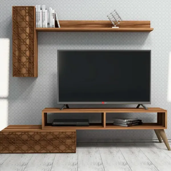 Комплекты ТВ-зона Trendy Planeta  37.8 см x 37.2 см x 150 см / Коричневый photo 5