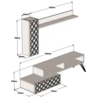 Комплекты ТВ-зона Trendy Planeta 37.8 см x 37.2 см x 150 см / Коричневый photo 6