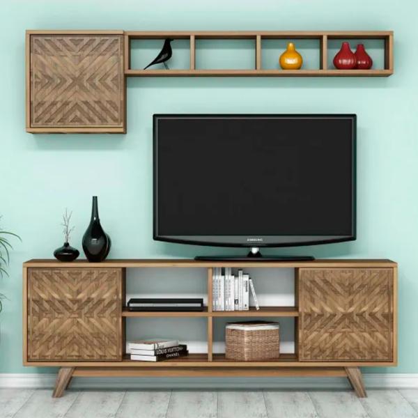 Комплекты ТВ-зона Trendy Inci 56.2 см x 35 см x 160 см / Коричневый photo 2