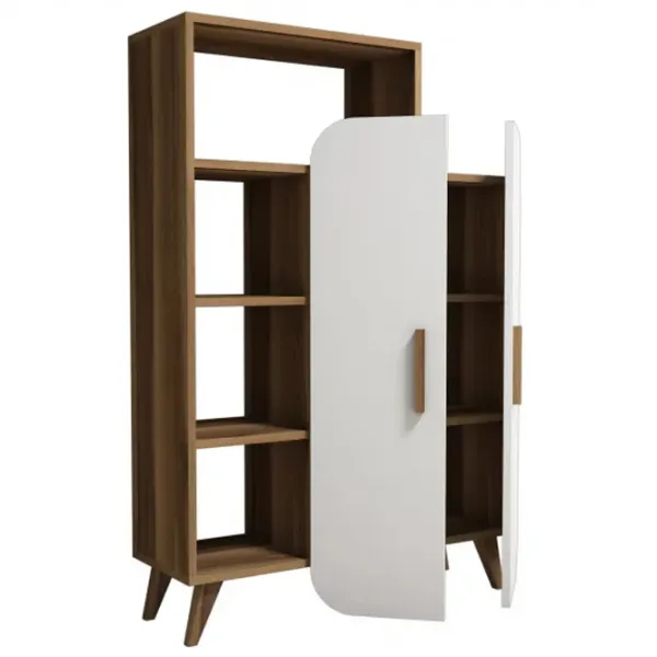 Etajeră Trendy Forma 132 x 90 x 32 cm / PAL / Walnut photo 1