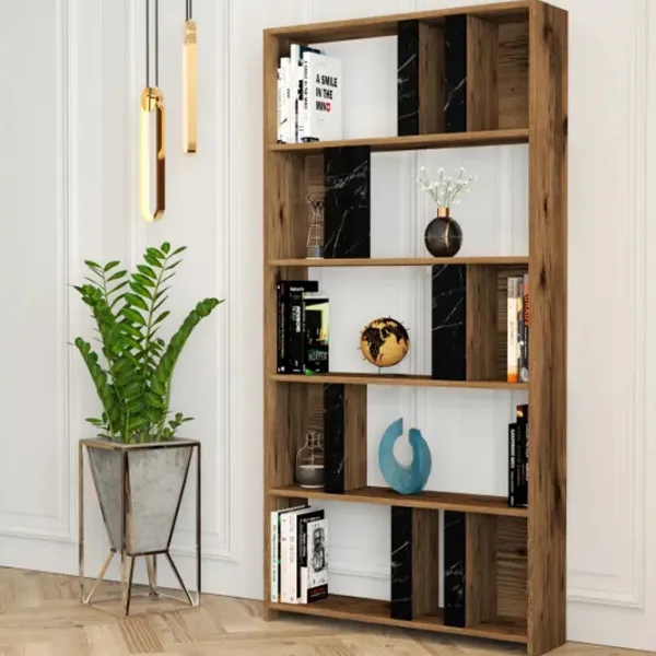 Etajeră Trendy Lima 180 x 90 x 20 cm / PAL / Walnut photo 2
