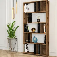 Стеллаж Trendy Lima 180 x 90 x 20см cm / ЛДСП / Oреховый photo 2