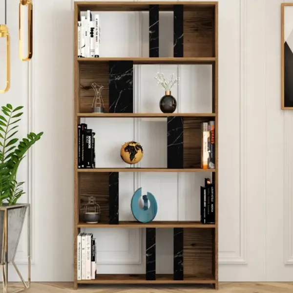 Etajeră Trendy Lima 180 x 90 x 20 cm / PAL / Walnut photo 3