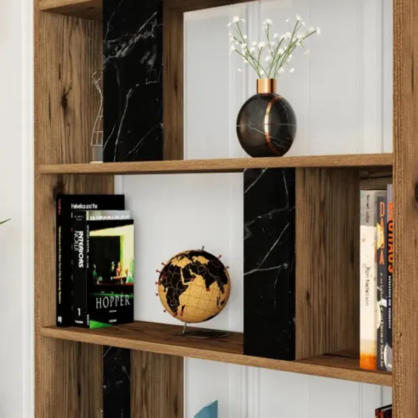 Etajeră Trendy Lima 180 x 90 x 20 cm / PAL / Walnut photo 5