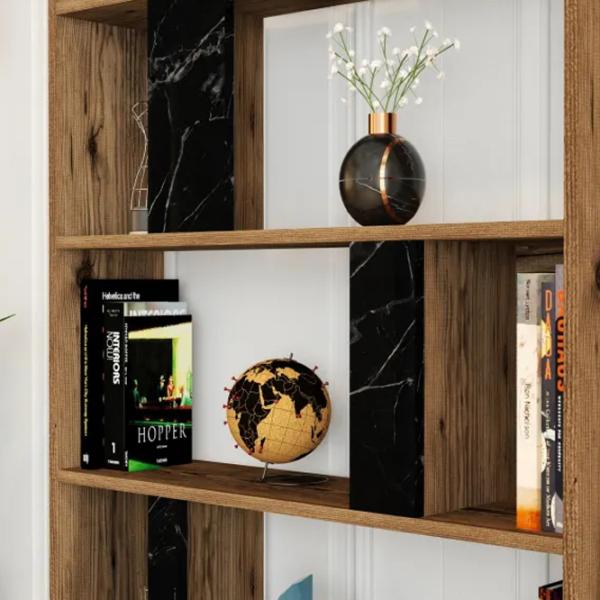 Etajeră Trendy Lima 180 x 90 x 20 cm / PAL / Walnut photo 5