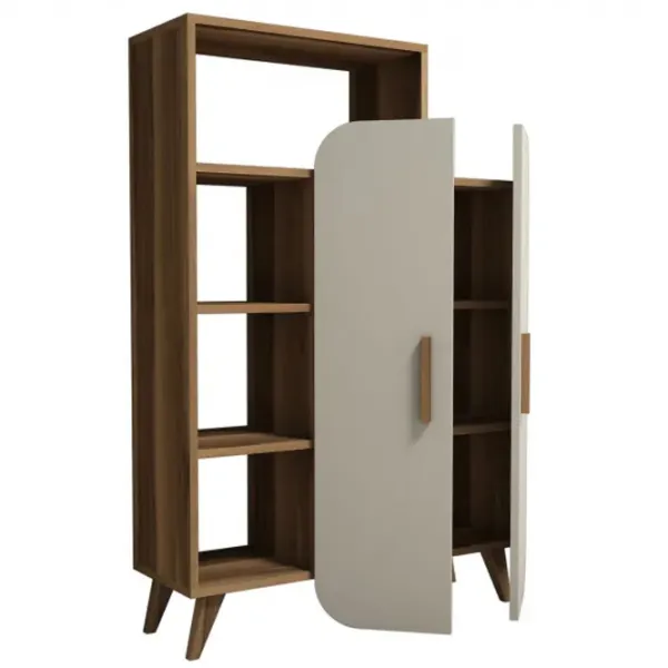 Etajeră Trendy Forma 132 x 90 x 32 cm / PAL / Walnut photo 2