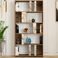 Стеллаж Trendy Lima 180 x 90 x 20см cm / ЛДСП / Oреховый photo 2