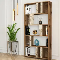 Стеллаж Trendy Lima 180 x 90 x 20см cm / ЛДСП / Oреховый photo 5