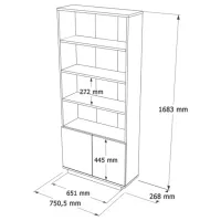 Стеллаж Trendy FR16-AW 168.3 x 77.5 x 26.8см cm / ЛДСП / White photo 5