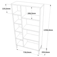 Стеллаж Trendy RL3-AA 133.6 x 72 x 25.5см cm / ЛДСП / Graphite photo 4