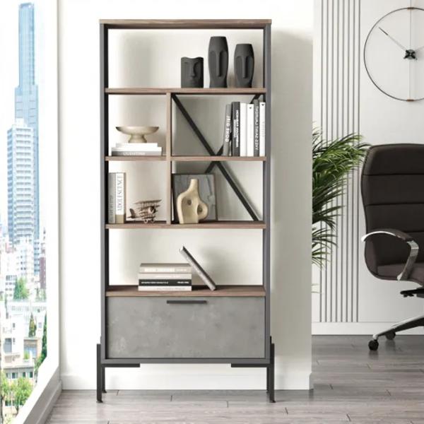 Etajeră Trendy VS4-CGA 160.8 x 75.5 x 44.5 cm / PAL / Gray photo 4