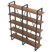 Etajeră Trendy MN05-BA 180 x 154.8 x 34 cm / Metal / Walnut photo 2
