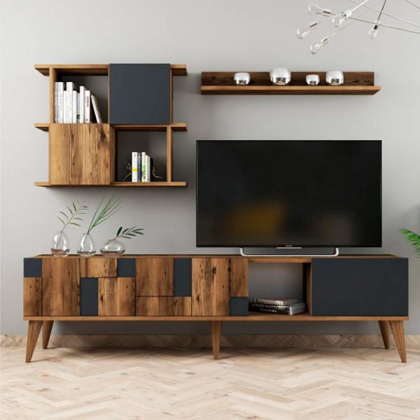 Комплекты ТВ-зона Trendy Madrid 48.6 см x 33.8 см x 180 см / Коричневый photo 2