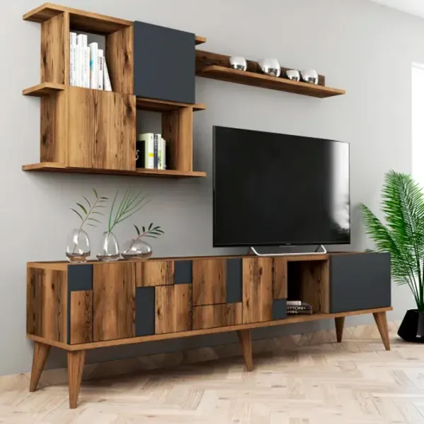 Комплекты ТВ-зона Trendy Madrid 48.6 см x 33.8 см x 180 см / Коричневый photo 3