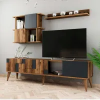 Seturi zona TV Trendy Madrid 48.6 cm x 33.8 cm x 180 cm / Brown photo 4