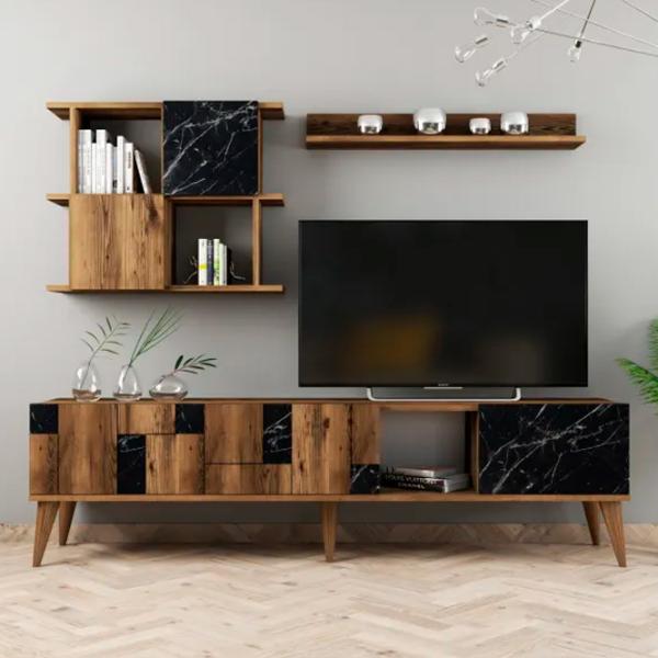 Комплекты ТВ-зона Trendy Madrid 48.6 см x 33.8 см x 180 см / Коричневый photo 2