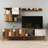 Seturi zona TV Trendy Madrid 48.6 cm x 33.8 cm x 180 cm / Brown photo 2