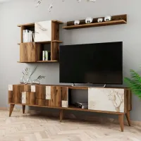 Seturi zona TV Trendy Madrid 48.6 cm x 33.8 cm x 180 cm / Brown photo 4
