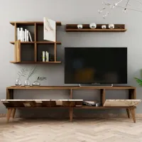 Seturi zona TV Trendy Madrid 48.6 cm x 33.8 cm x 180 cm / Brown photo 5