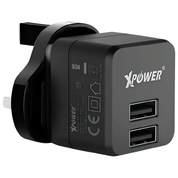 Încărcător de rețea XPower 2USB 2.4A 2.4 A / Black photo 1