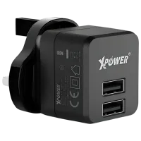 Încărcător de rețea XPower 2USB 2.4A 2.4 A / Black