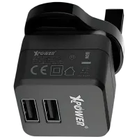 Încărcător de rețea XPower 2USB 2.4A 2.4 A / Black photo 2