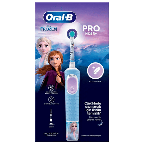 Periuță de dinți electrică Braun Kids Vitality D103.4132КХ FROZEN II + CASE ORAL-B 2D / Blue photo 3