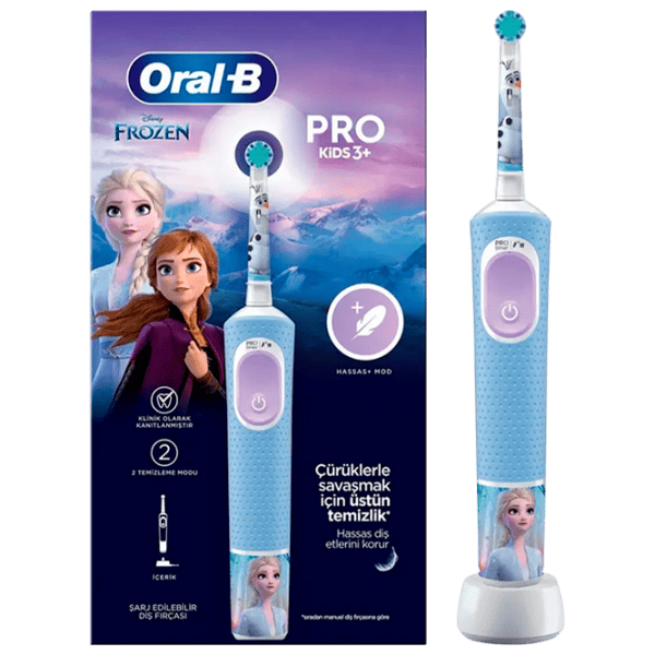 Periuță de dinți electrică Braun Kids Vitality D103.4132КХ FROZEN II + CASE ORAL-B 2D / Blue photo 4