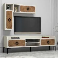 Seturi zona TV Trendy Samba 52 cm x 35 cm x 180 cm / Cream photo 2