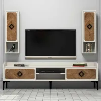 Seturi zona TV Trendy Samba 52 cm x 35 cm x 180 cm / Cream photo 4