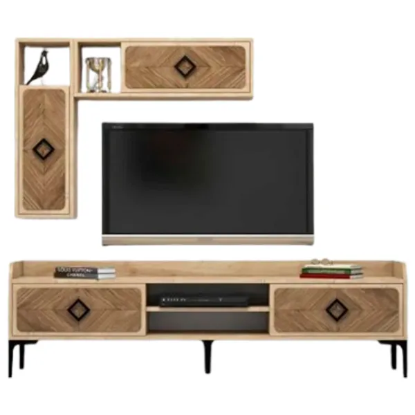 Комплекты ТВ-зона Trendy Samba 52 см x 35 см x 180 см / Дуб Сонома photo 1