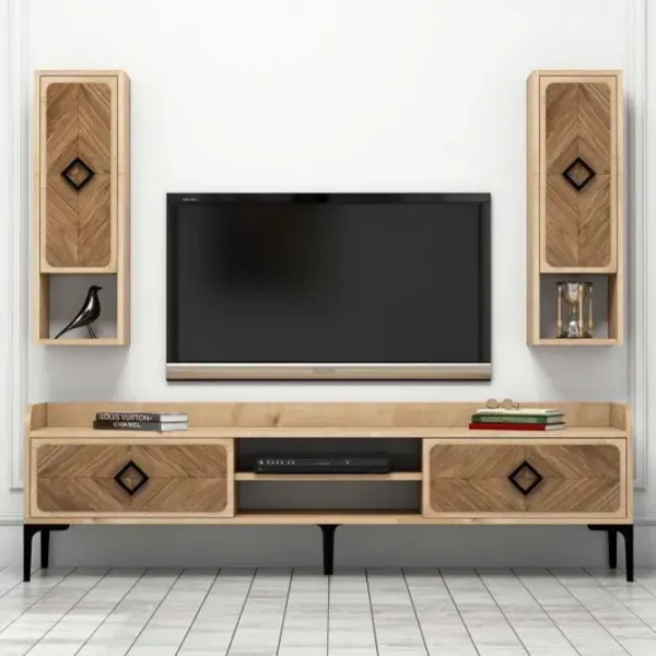 Комплекты ТВ-зона Trendy Samba 52 см x 35 см x 180 см / Дуб Сонома photo 5